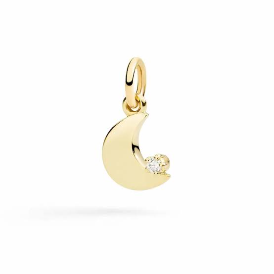Ciondolo luna oro giallo 9kt