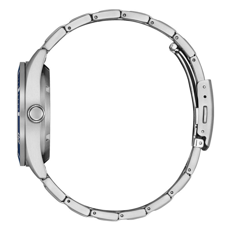 Citizen Marine Mechanical 38mm NJ0228-51L - bracciale e cassa acciaio - quadrante blu con datario