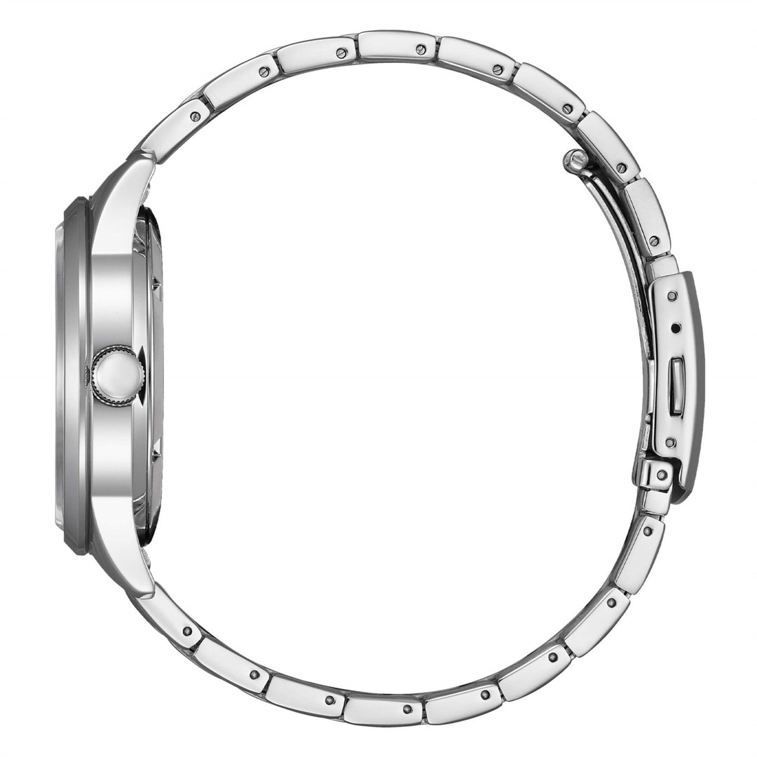 Citizen Meccanico Day Date NY4058-79L - bracciale e cassa acciaio - quadrante blu con datario