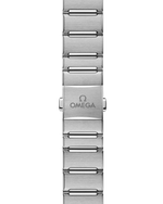 Load image into Gallery viewer, Fondello in vetro zaffiro bombato dell’Omega Constellation che mostra il movimento automatico Co-Axial Master Chronometer calibro 8700
