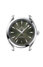 Load image into Gallery viewer, Profilo laterale della cassa in acciaio da 41 mm con corona a vite e lunetta lucida, vetro zaffiro bombato antiriflesso su entrambi i lati.
