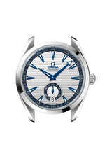Load image into Gallery viewer, Profilo laterale della cassa in acciaio inossidabile lucido e spazzolato da 41 mm con vetro zaffiro bombato antiriflesso e corona a vite.
