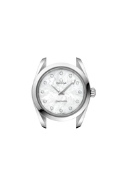 Profilo laterale della cassa in acciaio lucido e spazzolato da 28 mm con vetro zaffiro bombato antiriflesso.