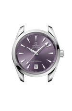 Load image into Gallery viewer, Profilo laterale della cassa in acciaio lucido e spazzolato da 38 mm con vetro zaffiro bombato antiriflesso e corona a vite.
