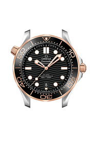 Lunetta girevole unidirezionale in ceramica blu con scala graduata bianca e profilo laterale della cassa in acciaio inox da 42 mm.