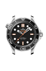 Load image into Gallery viewer, Lunetta girevole unidirezionale in ceramica nera con scala graduata bianca e profilo laterale della cassa in acciaio inox da 42 mm.

