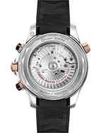Load image into Gallery viewer, Cinturino in caucciù nero tecnico con chiusura in ceramica nera dell’Omega Seamaster Diver 300M Chronograph 44 mm.
