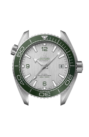 Lunetta girevole unidirezionale in ceramica blu lucida con scala graduata Liquidmetal™ e profilo laterale della cassa in acciaio inox da 43,5 mm.