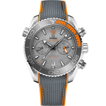 Load image into Gallery viewer, Quadrante grigio sabbiato con contatori cronografici e indici applicati dell’Omega Seamaster Planet Ocean 600M Chronograph 45,5 mm modello 215.92.46.51.99.001.
