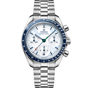 Omega Speedmaster 38 Milano Cortina 2026 Paraolimpiadi 522.30.38.50.04.002 - bracciale e cassa acciaio - quadrante bianco con sfumature azzurre - cronografo e datario