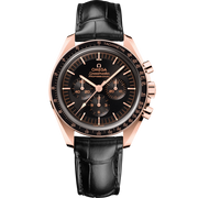 Quadrante nero con lancette stile “Moonwatch” e scala tachimetrica nera anodizzata dell’Omega Speedmaster Moonwatch Professional 42 mm 310.63.42.50.01.001.
