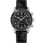 Load image into Gallery viewer, Quadrante nero &quot;sandwich&quot; a nido d’ape con dettagli in Super-LumiNova gialla, lancetta cronografica centrale gialla e contatori cronografici dell’Omega Speedmaster Racing 44,25 mm 329.33.44.51.01.001.
