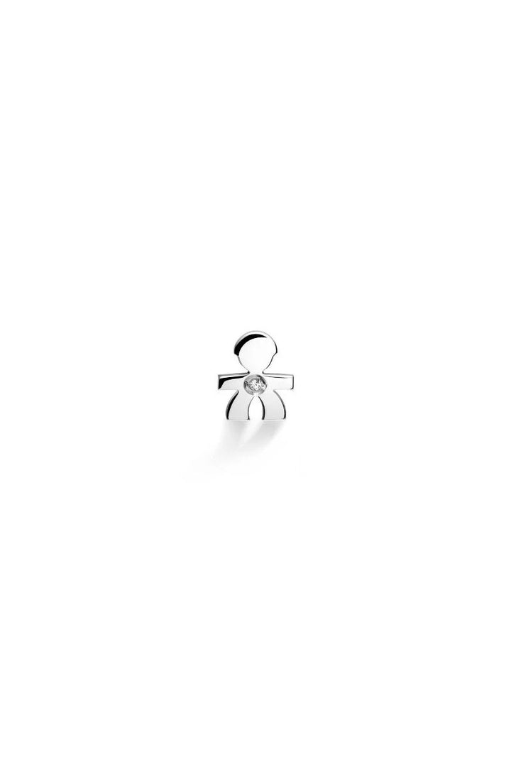 Monorecchino in Oro Bianco e Diamanti