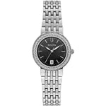 Load image into Gallery viewer, Quadrante madreperla nero dell’orologio Bulova Classic Lady 26 mm con indici sottili e dettagli diamantati
