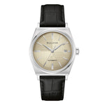Load image into Gallery viewer, Bulova Frank Sinatra 96B483 - cassa acciaio - cinturino pelle nero - quadrante champagne con datario