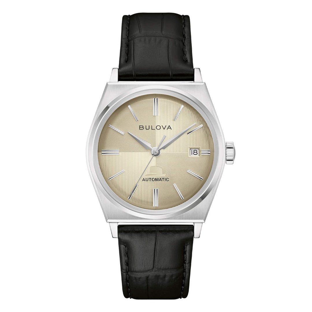 Bulova Frank Sinatra 96B483 - cassa acciaio - cinturino pelle nero - quadrante champagne con datario
