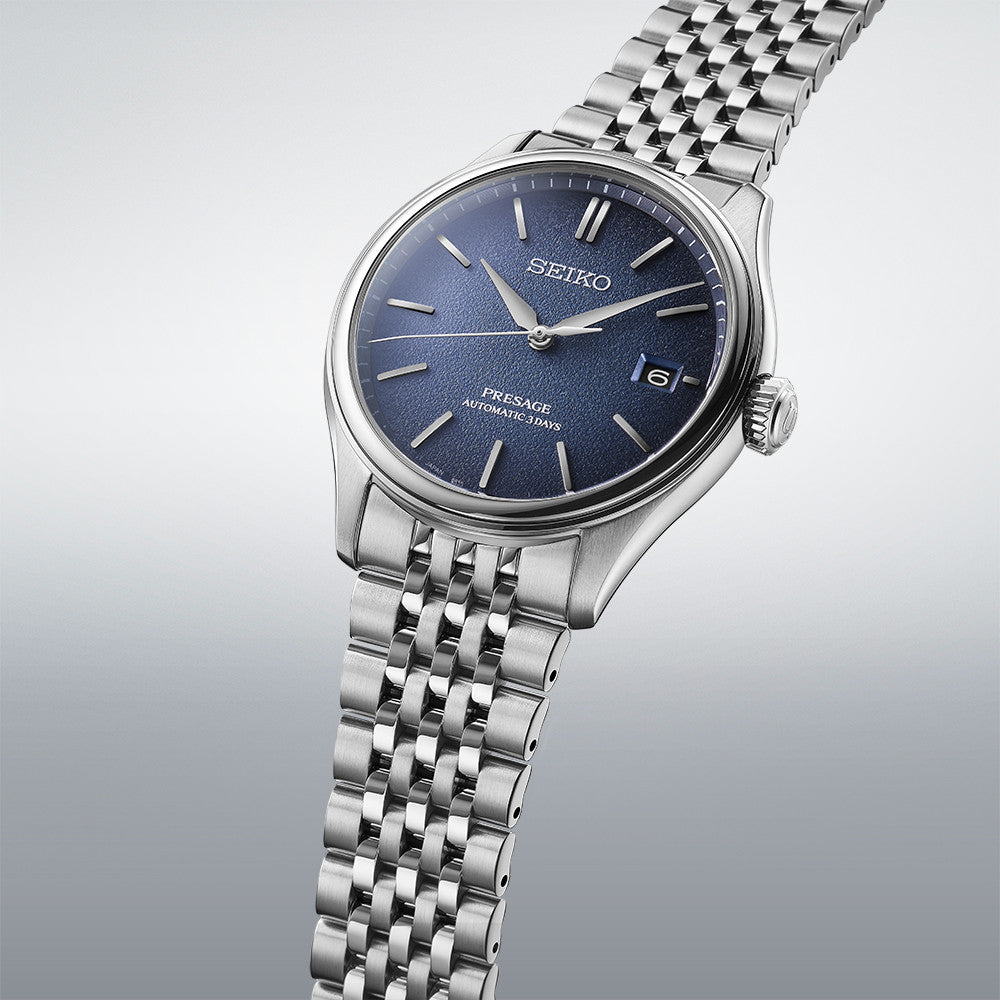 Seiko Presage Classic SPB525J1 - bracciale e cassa acciaio - quadrante blu con datario