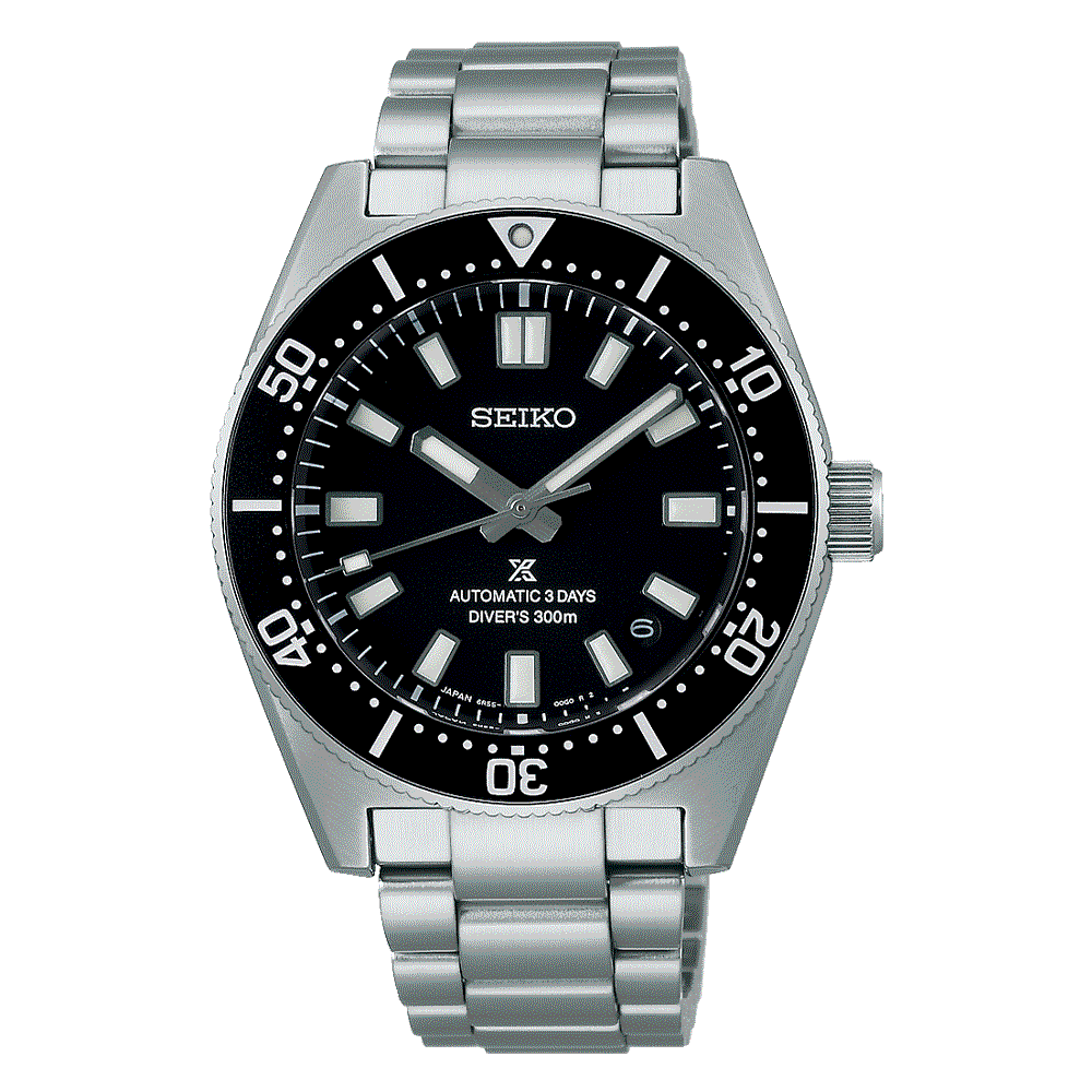 Seiko Prospex SPB453J1 - bracciale e cassa acciaio - quadrante nero con datario 