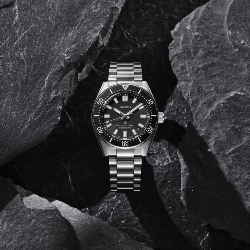 Seiko Prospex SPB453J1 - bracciale e cassa acciaio - quadrante nero con datario 