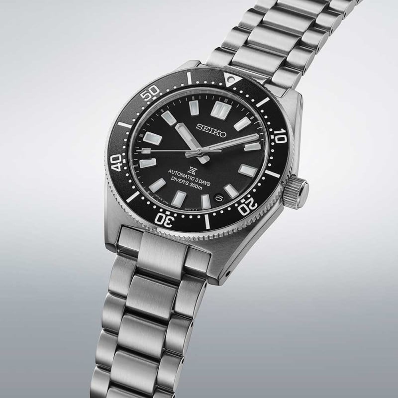 Seiko Prospex SPB453J1 - bracciale e cassa acciaio - quadrante nero con datario 