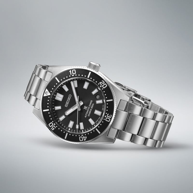 Seiko Prospex SPB453J1 - bracciale e cassa acciaio - quadrante nero con datario 