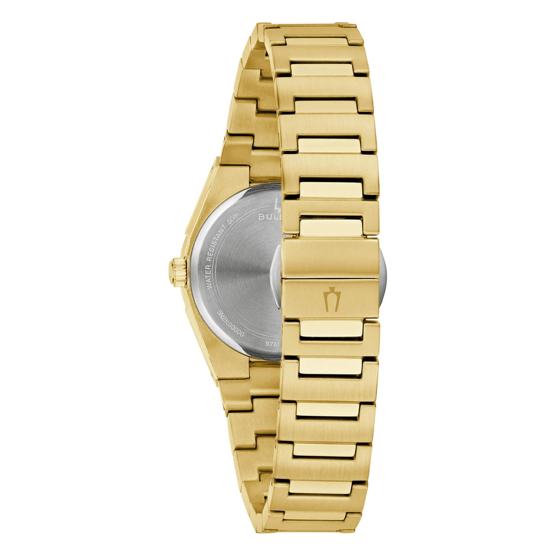 Bulova Classics 97M123 - bracciale e cassa acciaio dorato - quadrante argento con datario