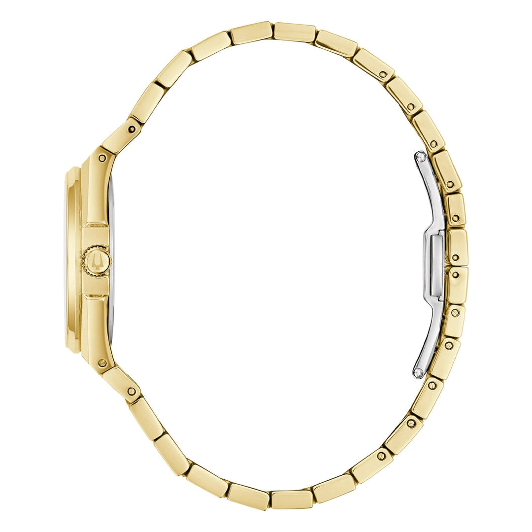 Bulova Classics 97M123 - bracciale e cassa acciaio dorato - quadrante argento con datario