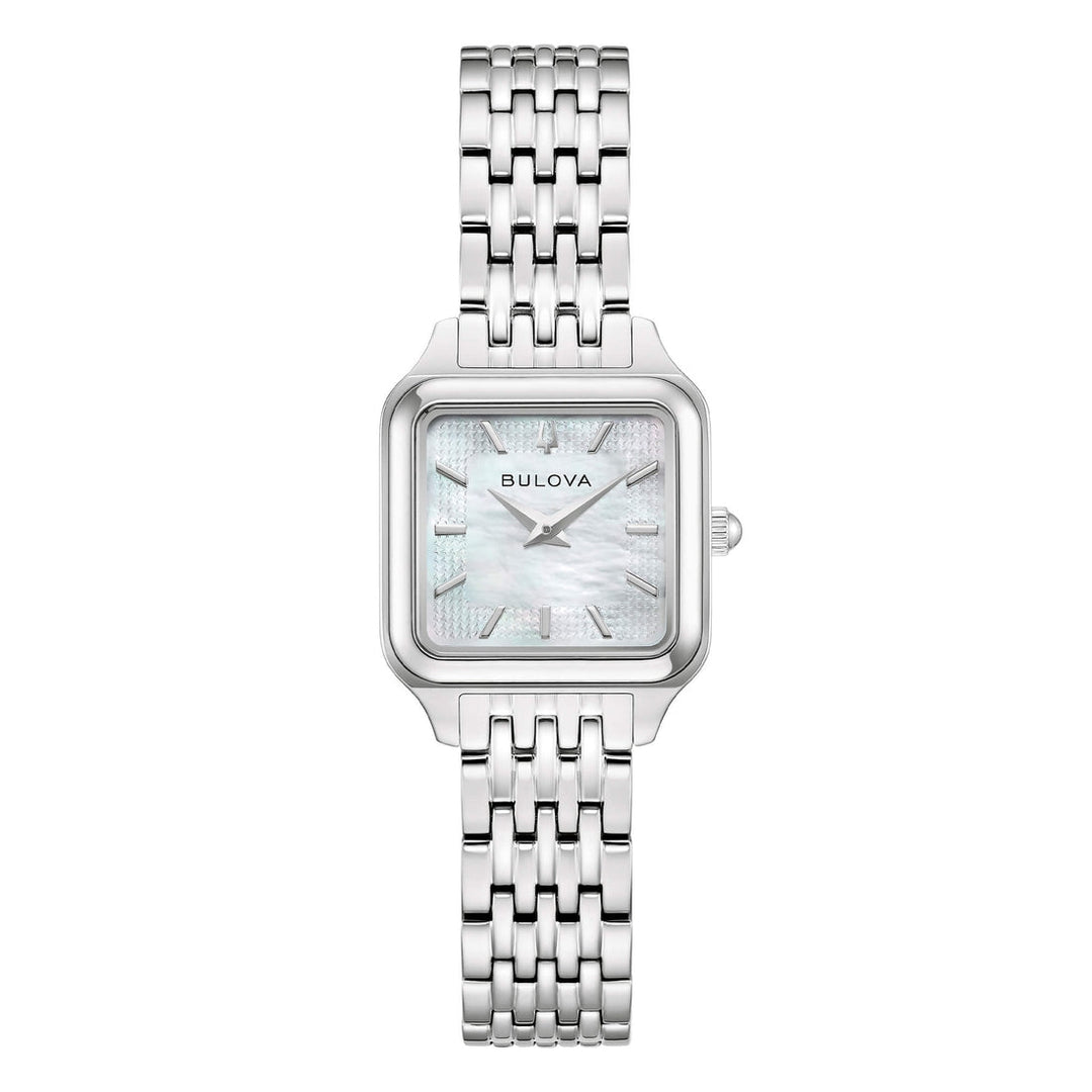 Bulova Sutton square 96L357 - bracciale e cassa acciaio - quadrante madreperla