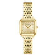 Bulova Sutton square 97L191 - bracciale e cassa acciaio dorato - quadrante dorato