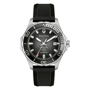 Bulova Marine star 200m 98B465 - cassa acciaio - cinturino gomma nera - quadrante nero con datario