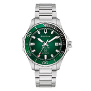 Bulova Marine star 200m 98B471 - bracciale e cassa acciaio - quadrante verde con datario