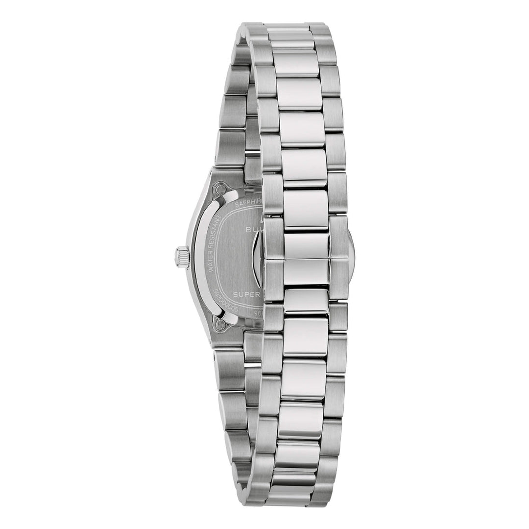 Bulova Super Seville 96L354 - bracciale e cassa acciaio - quadrante madreperla rossa