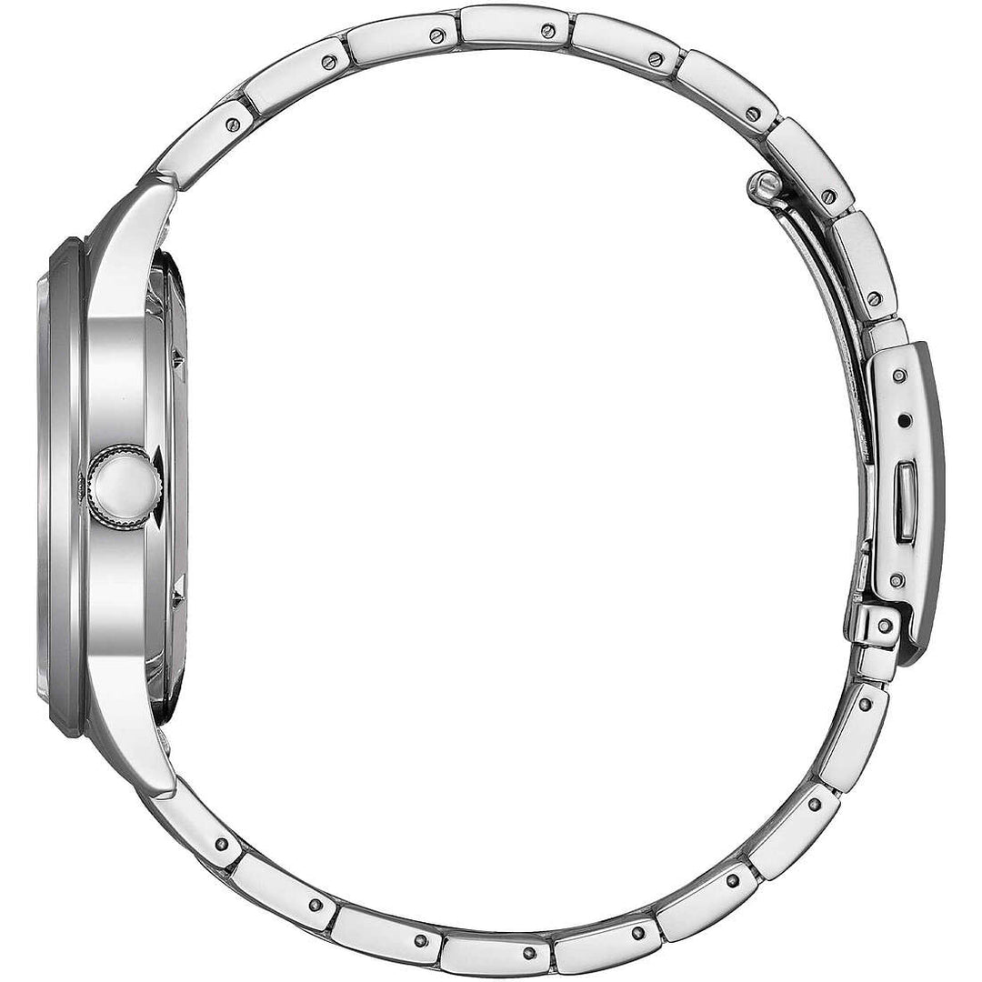Citizen Meccanico Day Date NY4058-79X - bracciale e cassa acciaio - quadrante verde smeraldo con datario