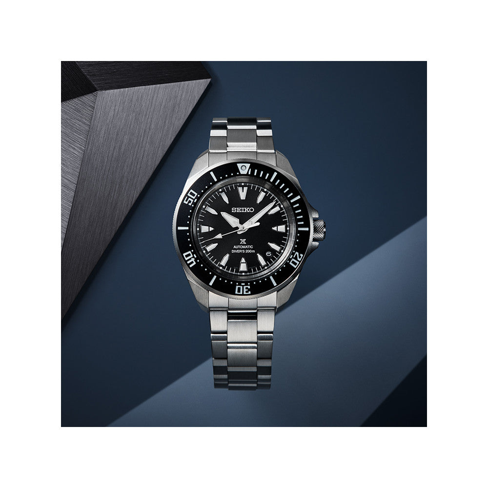Seiko Prospex SRPL13K1 - bracciale e cassa acciaio - quadrante e ghiera neri