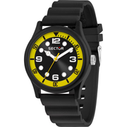 Sector H2O R3251318002 - cassa acciaio nero - cinturino plastica nero - quadrante nero/giallo