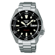 Seiko 5 sports SRPL85K1 - bracciale e cassa acciaio - quadrante nero con datario