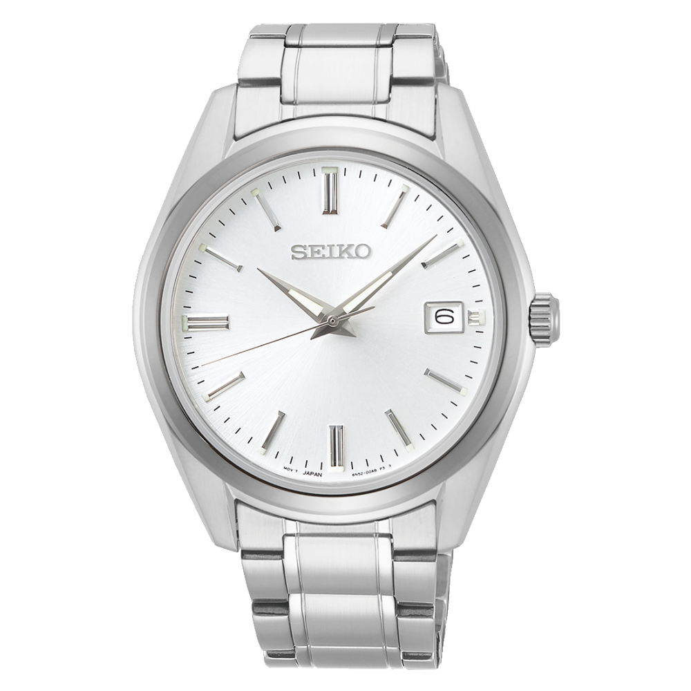 Seiko Classic SUR307P1 - bracciale e cassa acciaio - quadrante argento con datario
