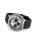 Load image into Gallery viewer, Vista laterale della cassa con corona a vite e lunetta unidirezionale dell’orologio Breitling Chronomat B01 42

