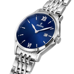 Load image into Gallery viewer, Cassa rotonda in acciaio inox da 30 mm con vetro minerale antigraffio e corona zigrinata dell&#39;orologio Festina Classics
