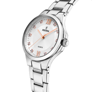 Cassa rotonda in acciaio inox da 34 mm con vetro minerale antigraffio dell'orologio Festina Mademoiselle F20582/1