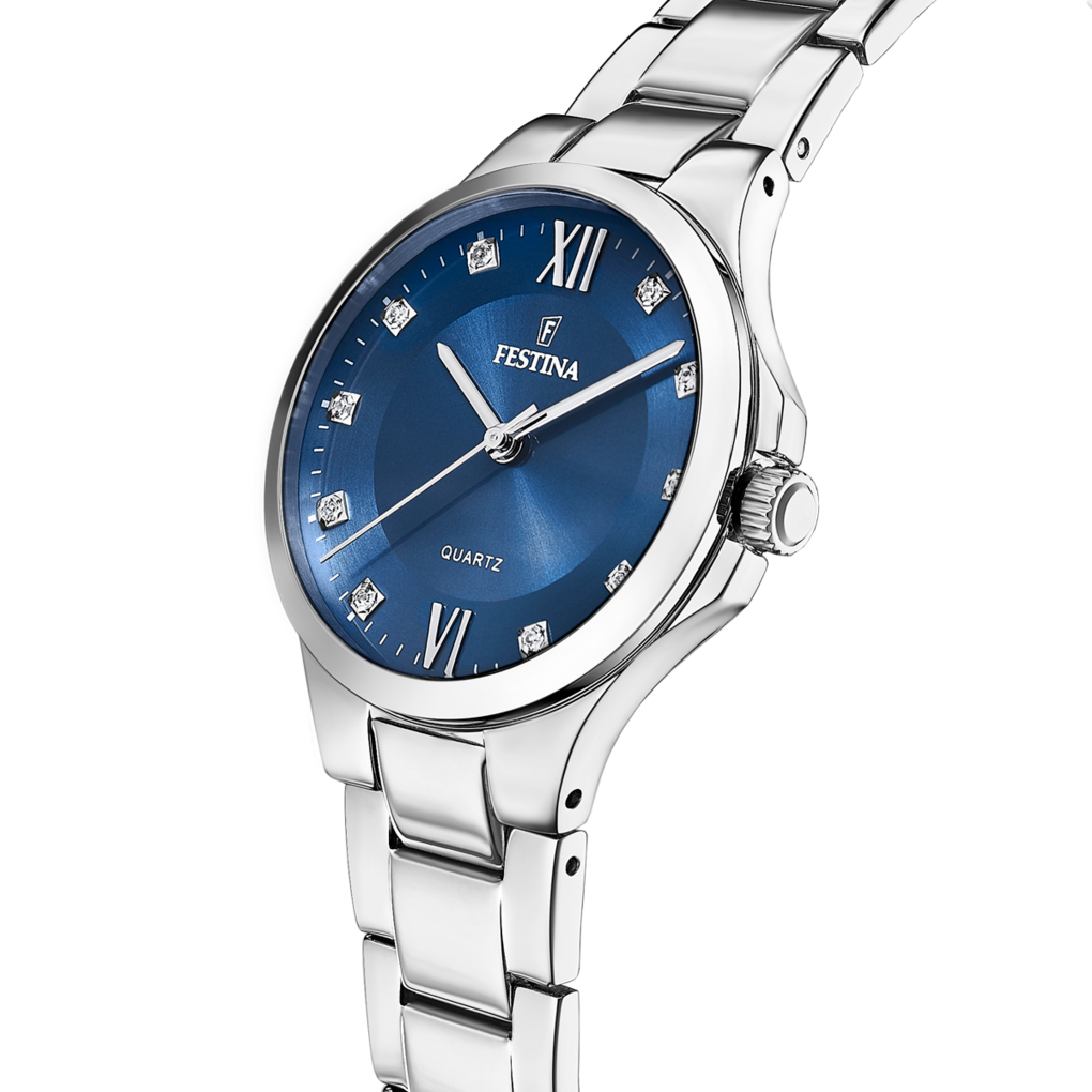 Cassa rotonda in acciaio inox 316L da 34 mm con vetro minerale antigraffio dell'orologio Festina Mademoiselle F20582/3