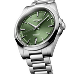Load image into Gallery viewer, Bracciale in acciaio inossidabile con chiusura deployante a tripla sicurezza e sistema di apertura a pressione dell&#39;orologio Longines Conquest
