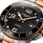 Load image into Gallery viewer, Bracciale in acciaio inossidabile con rivestimento PVD rosso e chiusura deployante a doppia sicurezza dell&#39;orologio Longines HydroConquest

