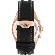 Cassa in acciaio inox 42 mm con finitura rose gold lucida e satinata, vetro zaffiro antiriflesso e corona a vite dell'orologio Philip Watch Caribe Sport