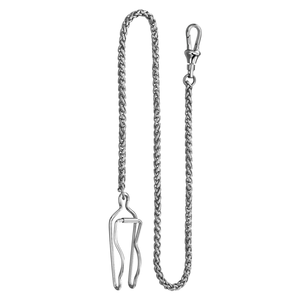 Catena in acciaio inox argentato con gancio per orologio da tasca Festina Bolsillo