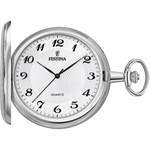 Load image into Gallery viewer, Quadrante bianco con numeri arabi dipinti in stile classico e lancette sottili nere dell&#39;orologio da tasca Festina Bolsillo
