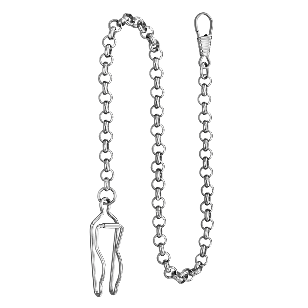 Catena in acciaio inox argentato con gancio per orologio da tasca Festina Bolsillo