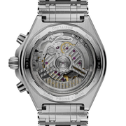 Breitling Chronomat B01 Chronograph 42 PB0158101C1A1 - cassa acciaio/platino - bracciale acciaio - quadrante azzurro con cronografo e datario - fondello
