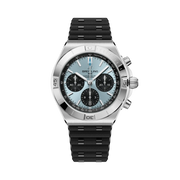 Breitling Chronomat B01 Chronograph 42 PB0158101C1S1 - cassa acciaio/platino - cinturino caucciù nero - quadrante azzurro con cronografo e datario