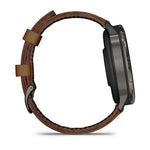 Load image into Gallery viewer, Garmin Venu® 4 - 45mm 010-03014-03 - cinturino pelle marrone - cassa acciaio nera - quadrante multifunzionale nero